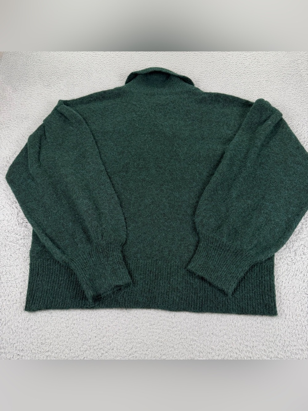 Madewell Vinson Shawl Collar Sweater Womens Large Green Cozy Pullover Preppy - Picture 3 of 10